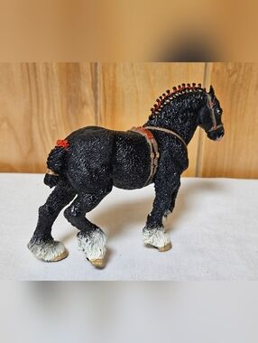 Vintage 1991 Safari Clydesdale Horse Figure Imagination Play Collectible